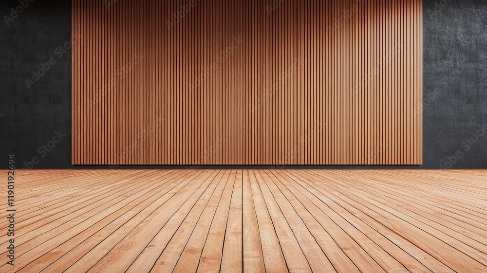 © CoreVisuals - Stage light wood concept. Wooden wall and floor interior with a modern design aesthetic with visual, simplicity, warmth, finish © CoreVisuals - Stage light wood concept. Wooden wall and floor interior with a modern design aesthetic with visual, simplicity, warmth, finish