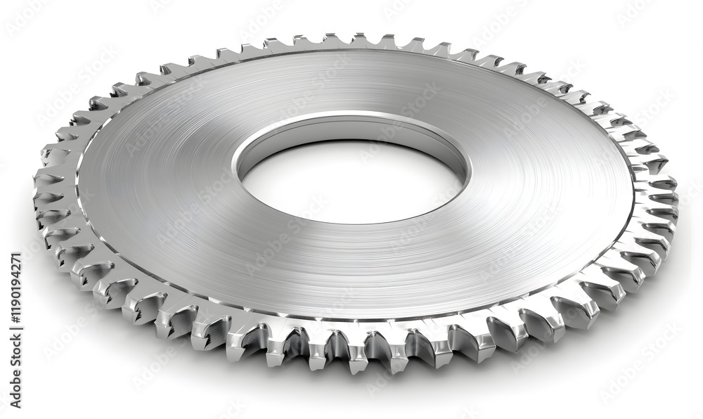 Circular metal saw blade with sharp teeth isolated on white. Circular metal saw blade with sharp teeth isolated on white.