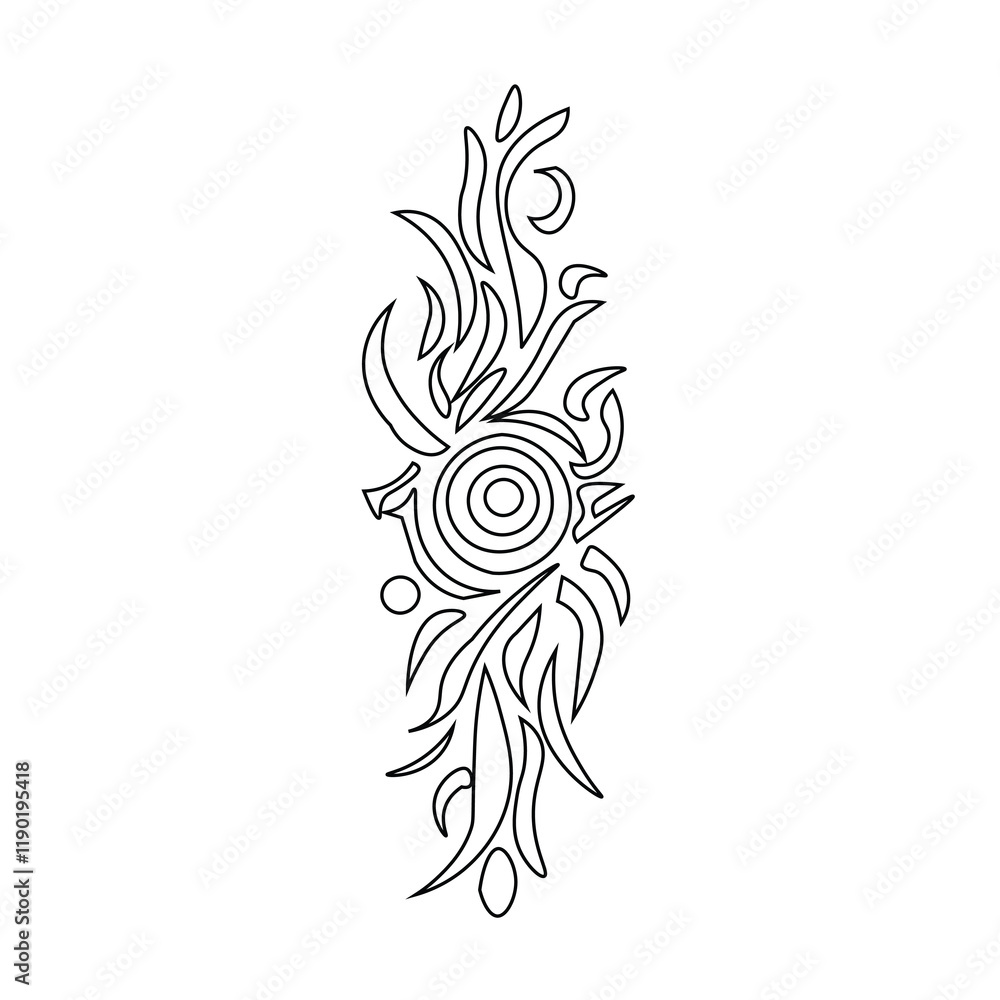 Floral Design A classic black and white floral design element featuring elegant, curved leaves and intricate detailing. Ornamental Perfect for use in decorative borders, logos Floral Design A classic black and white floral design element featuring elegant, curved leaves and intricate detailing. Ornamental Perfect for use in decorative borders, logos