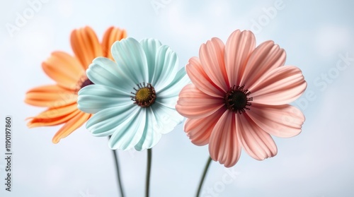 A vibrant orange gerbera daisy blossom displays its beautiful petals against a crisp white background