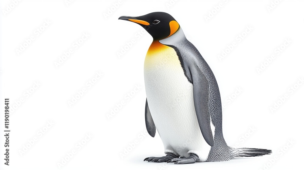 Obraz premium Arctic Penguin Portrait with Vibrant Colorful Features