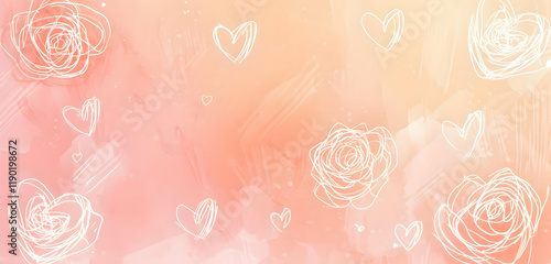 pink background with roses
