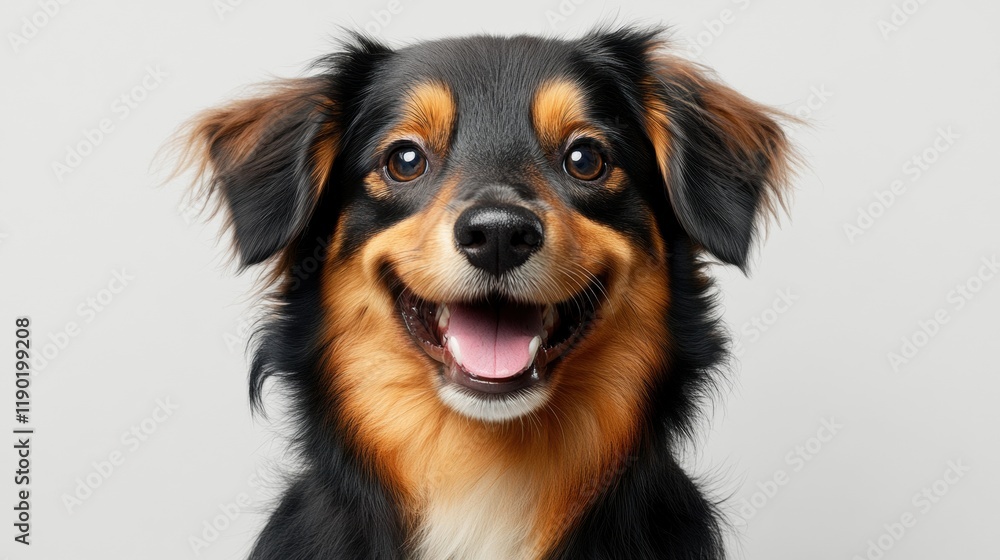 Happy Smiling Dog Portrait with Joyful Expression Close-Up Happy Smiling Dog Portrait with Joyful Expression Close-Up