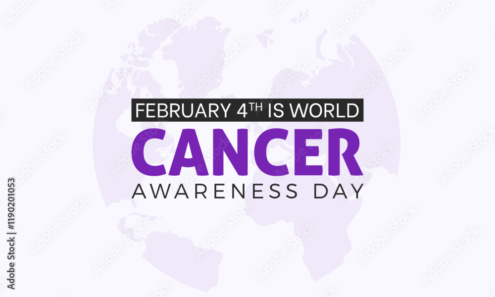 Fototapeta premium World Cancer Day, February 4. Healthcare and medical concept Vector illustration