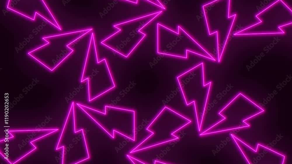 A vibrant neon pink lightning bolt pattern, with alternating directions, creating a modern and energetic design. Striking and seamless repetition A vibrant neon pink lightning bolt pattern, with alternating directions, creating a modern and energetic design. Striking and seamless repetition