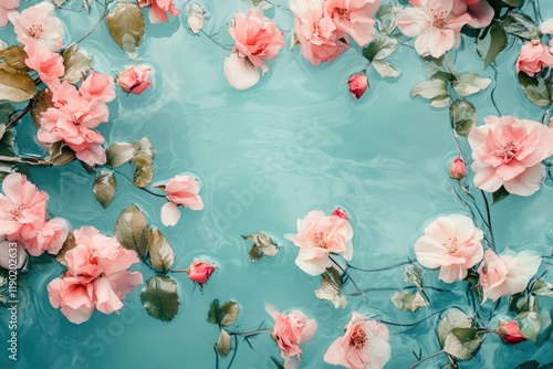 Pink Flowers Floating
