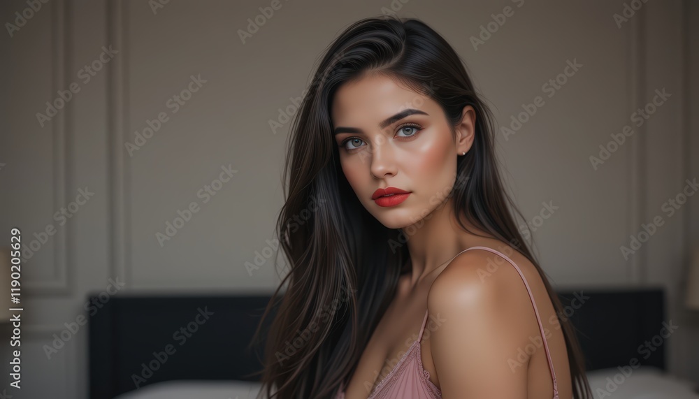 Elegant Woman Portrait: A Captivating Gaze Elegant Woman Portrait: A Captivating Gaze