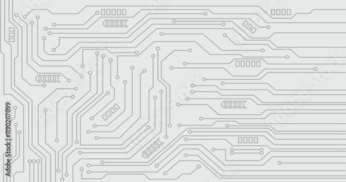 Circuit technology background with hi-tech digital data connection system and computer electronic design. Vector illustration.