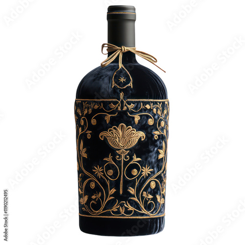 Elegant Decorated Wine Bottle photo