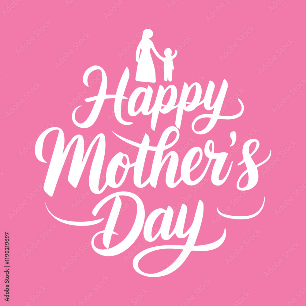 Fototapeta premium Mothers day typography