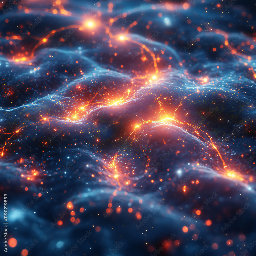 Abstract neural pathways with vibrant glowing colors Abstract neural pathways with vibrant glowing colors