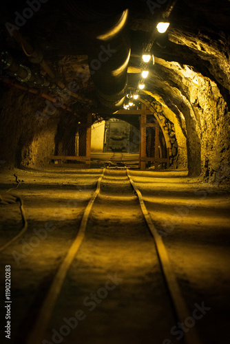 Step into history with this underground coal mine corridor, a place of resilience and hard work. Shadows and textures tell stories of miners' lives, deep beneath the earth's surface.