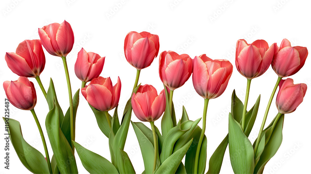 Set of tulips in violet, white, pink, red, purple, and blue on a transparent background. Valentine's Day, Easter, Birthday, Women's Day, Mother's Day, flat lay, quotes, greetings, messages, and cards. Set of tulips in violet, white, pink, red, purple, and blue on a transparent background. Valentine's Day, Easter, Birthday, Women's Day, Mother's Day, flat lay, quotes, greetings, messages, and cards.