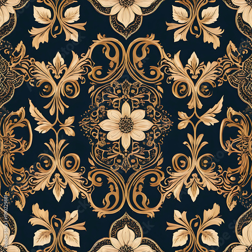 Wallpaper Mural Boho pattern. Ethnic Tribal Argyle Seamless Pattern. Torontodigital.ca