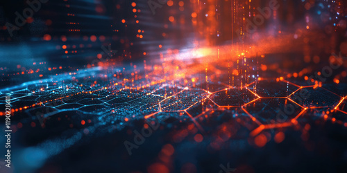 Digital Hexagon Abstract Background for Tech-Inspired Designs