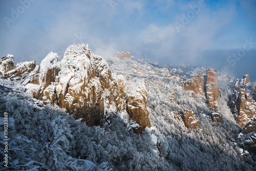 Wallpaper Mural snow covered mountains Torontodigital.ca
