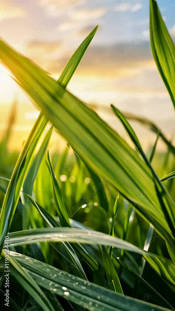 Captivating Sunlit Grass Blades: A Beautiful Close-Up of Nature's Wonders at Sunrise Captivating Sunlit Grass Blades: A Beautiful Close-Up of Nature's Wonders at Sunrise