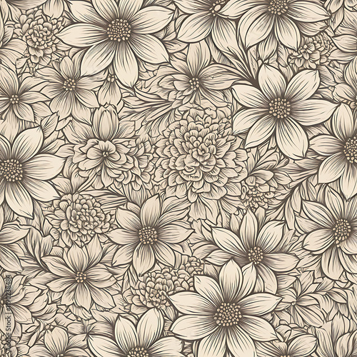 Wallpaper Mural Seamless Endless Hand Painting Abstract Watercolor Metallic Colors Floral Flower Daisy Torontodigital.ca