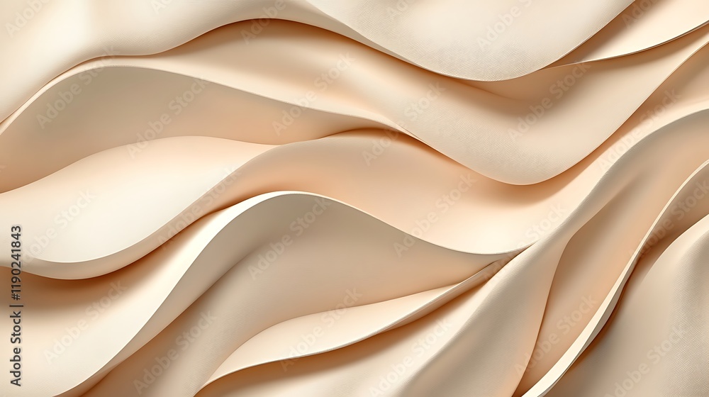 Obraz premium Abstract Beige Waves Smooth Surface Design