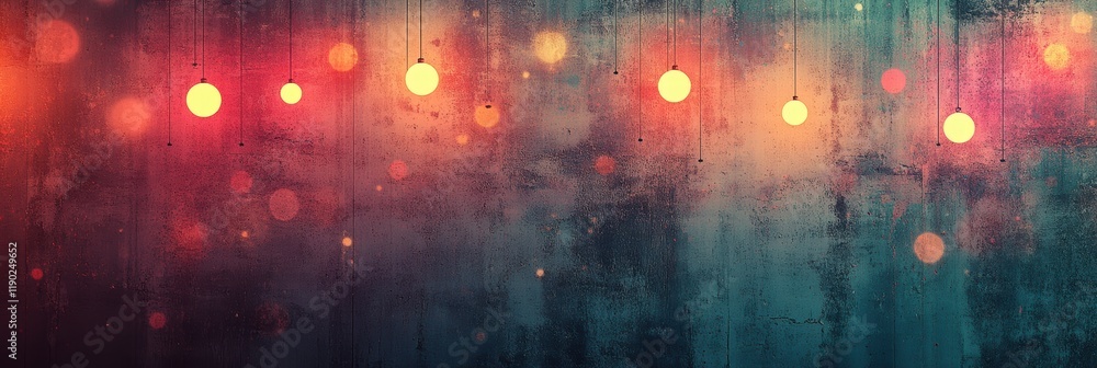 Obraz premium A faded retro neon sign background with glowing colors and a worn appearance