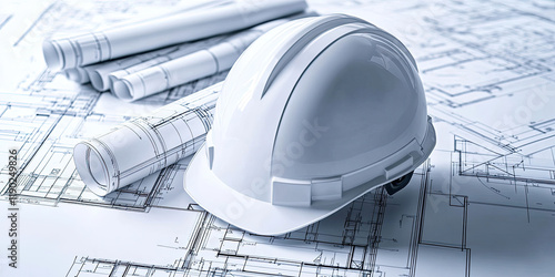 Professional Engineer Architect Worker with Protective Gear for Construction and Safety