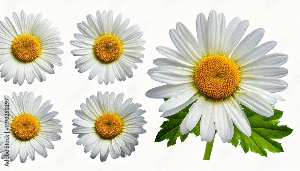 Fototapeta premium daisies isolated on white background