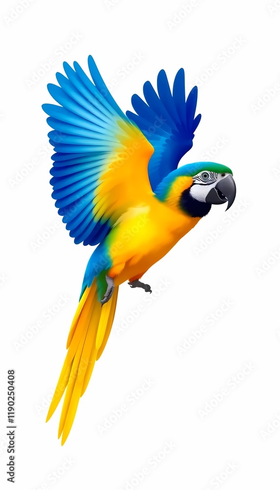 Obraz premium Flying Macaw Parrot 