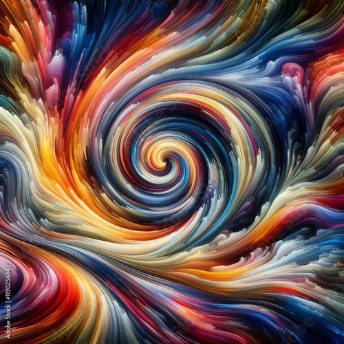 Wallpaper Mural A dynamic illustration of swirling colors creating a sense of mo Torontodigital.ca