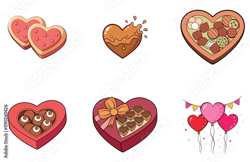 Shiny Red Heart Valentine Bundle - A Treasured Collection Icons
