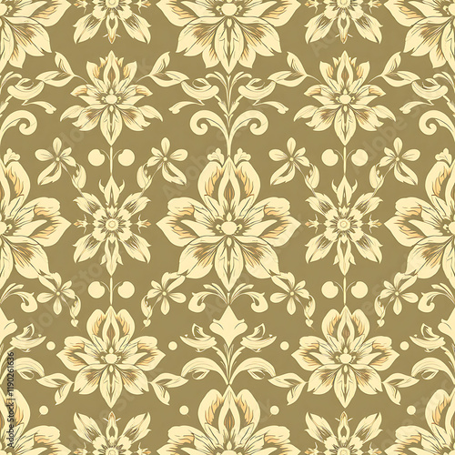 Wallpaper Mural Seamless Endless Hand Painting Abstract Watercolor Metallic Colors Floral Flower Daisy Torontodigital.ca