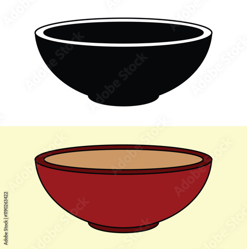 bowl vector Illustration