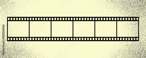 Film tape strip frame or border set. Photo, cinema or movie negative reel. cinematic Seamless retro style old white and black roll tapes of 35mm design element. Vector illustration Saved in EPS 10