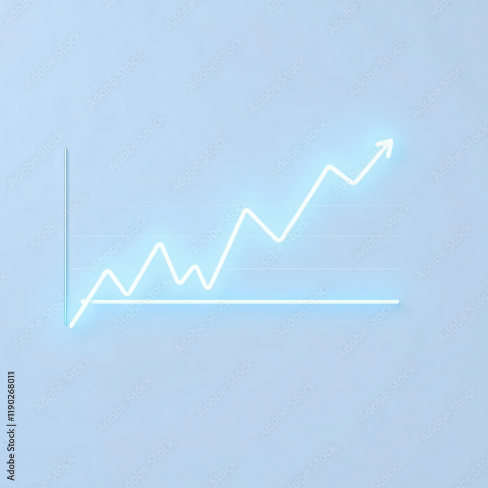 Naklejka premium Line Graph Chart