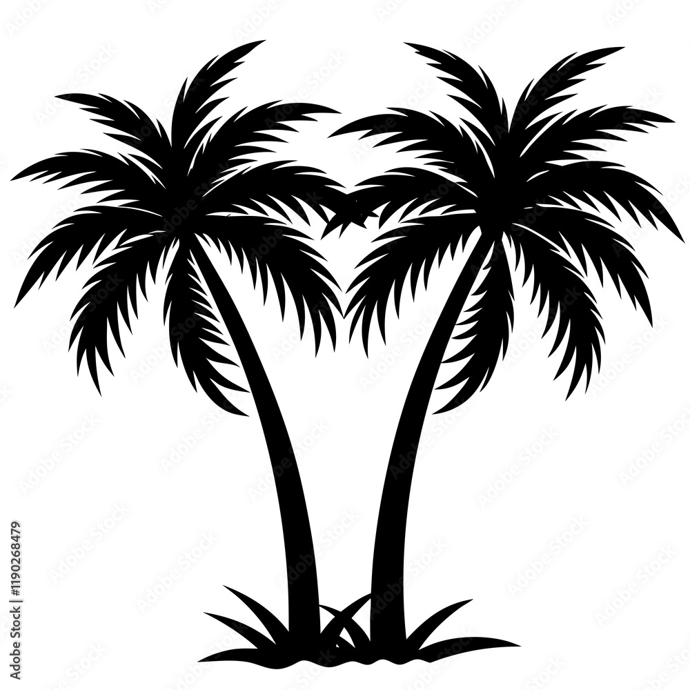 Fototapeta premium palm tree silhouette