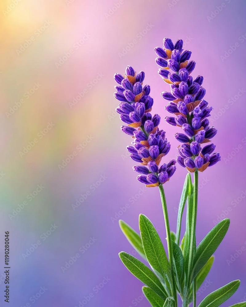 Obraz premium [Lavender flower macro photography] Vibrant Purple Lavender Flower Macro Close-Up Studio Shot