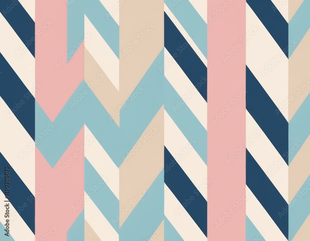 Geometric Abstract Pastel Chevron Pattern, Seamless Textile Design, Modern Background Geometric Abstract Pastel Chevron Pattern, Seamless Textile Design, Modern Background