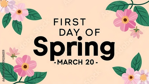 Spring Flowers Celebrate The First Day Of Spring