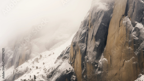 Dramatic Alpine Photography of Cliff Camping and Mountain Scale photo