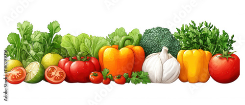 [Fresh fruits and vegetables arrangement] Vibrant Fresh Produce Banner Healthy Food Options Freshly Harvested Vegetables Fruits Leafy Greens Salad Bowl Decorative Still Life Display.