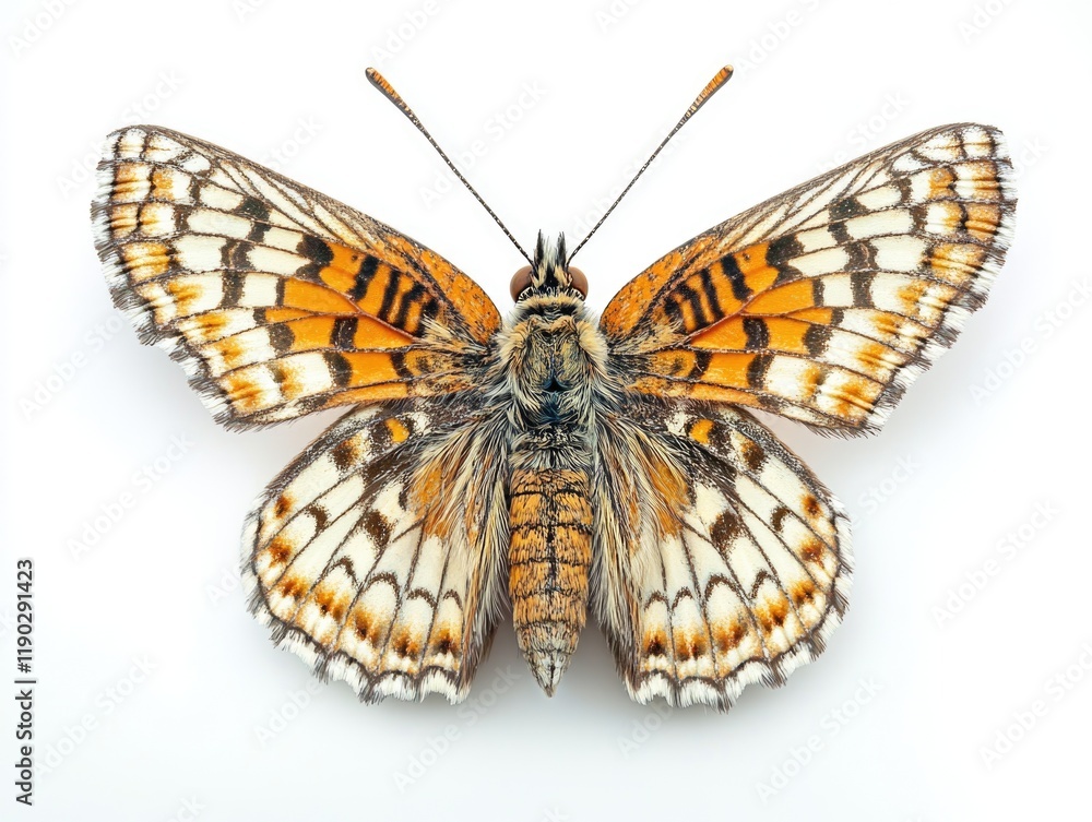 Fototapeta premium Butterfly on white surface