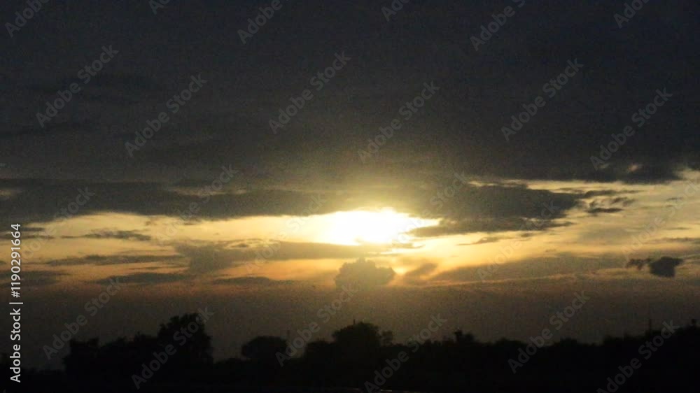 short video of the sunrise with a combination of bright clouds in the morning short video of the sunrise with a combination of bright clouds in the morning