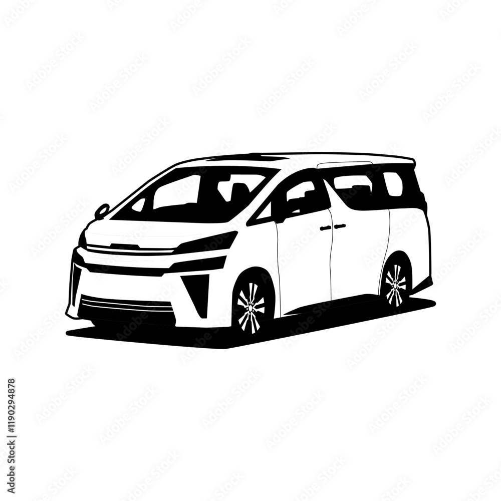 Fototapeta premium vehicle mpv premium car vector illustration
