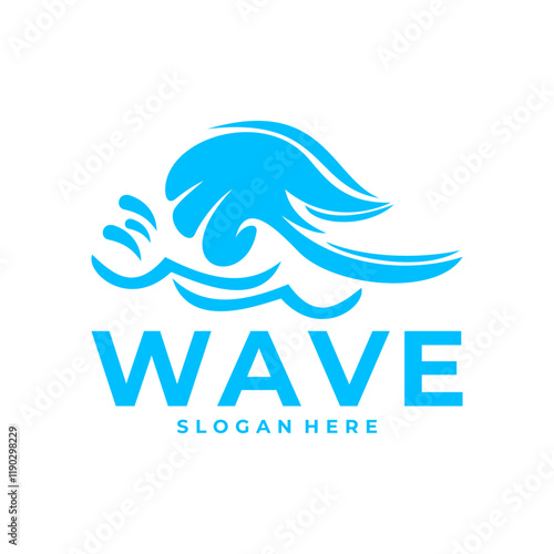 Wave Abstract logo concept design template