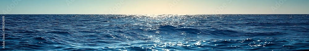 Calm and serene sea with no disturbances, perfect natural landscape with a high-definition view and clear sky, captured with master-level photography. A tranquil and peaceful scene evoking relaxation 