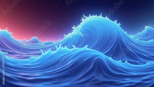 abstract background with waves