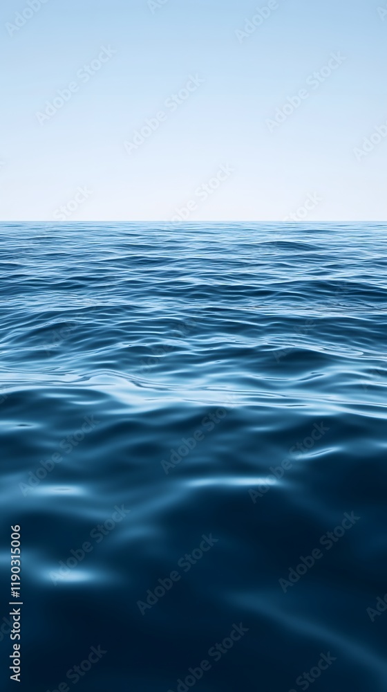 Fototapeta premium Soft ocean blue gradient background with smooth transition