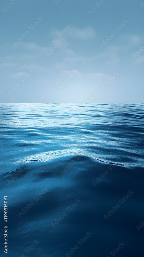 Obraz premium Soft ocean blue gradient background with smooth transition