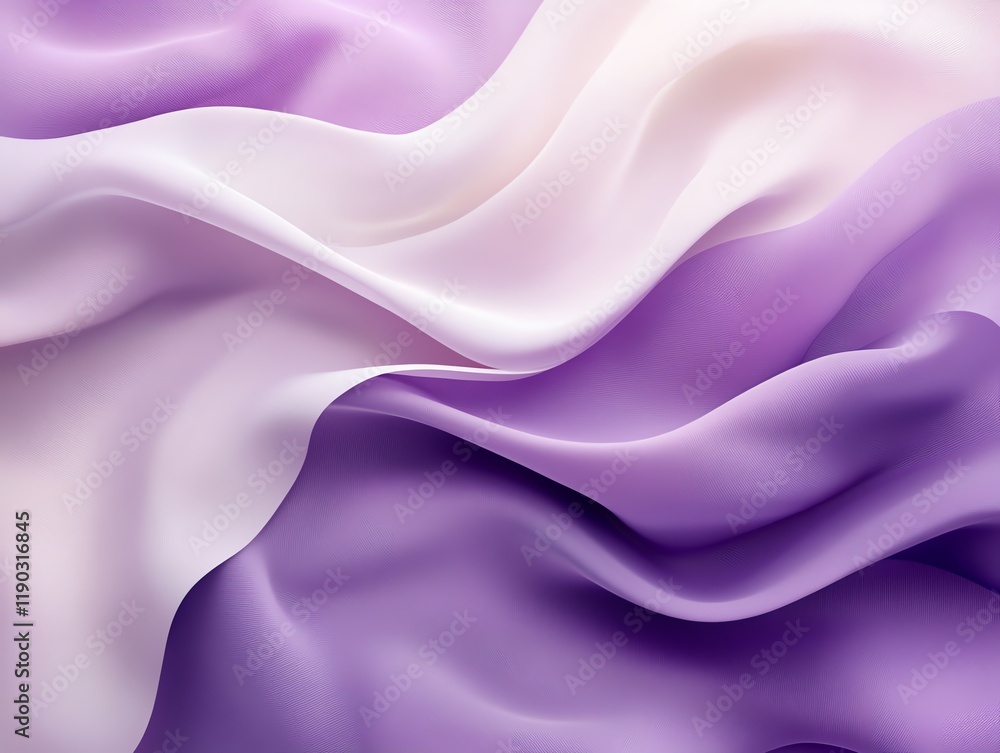 Obraz premium Serene Lavender and Cream Silk Drapery: A Soft, Elegant Abstract