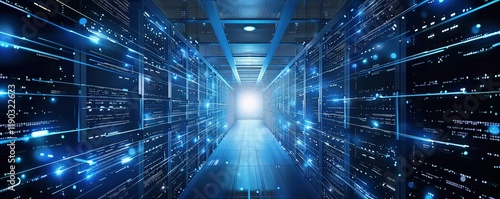 concept of big data or digital transformation hi tech, mechanical technology