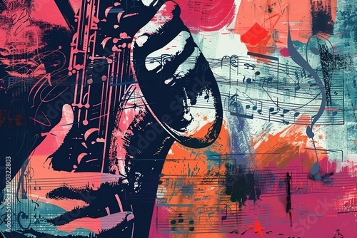 Foto concert poster / Sketchy music design - elegant